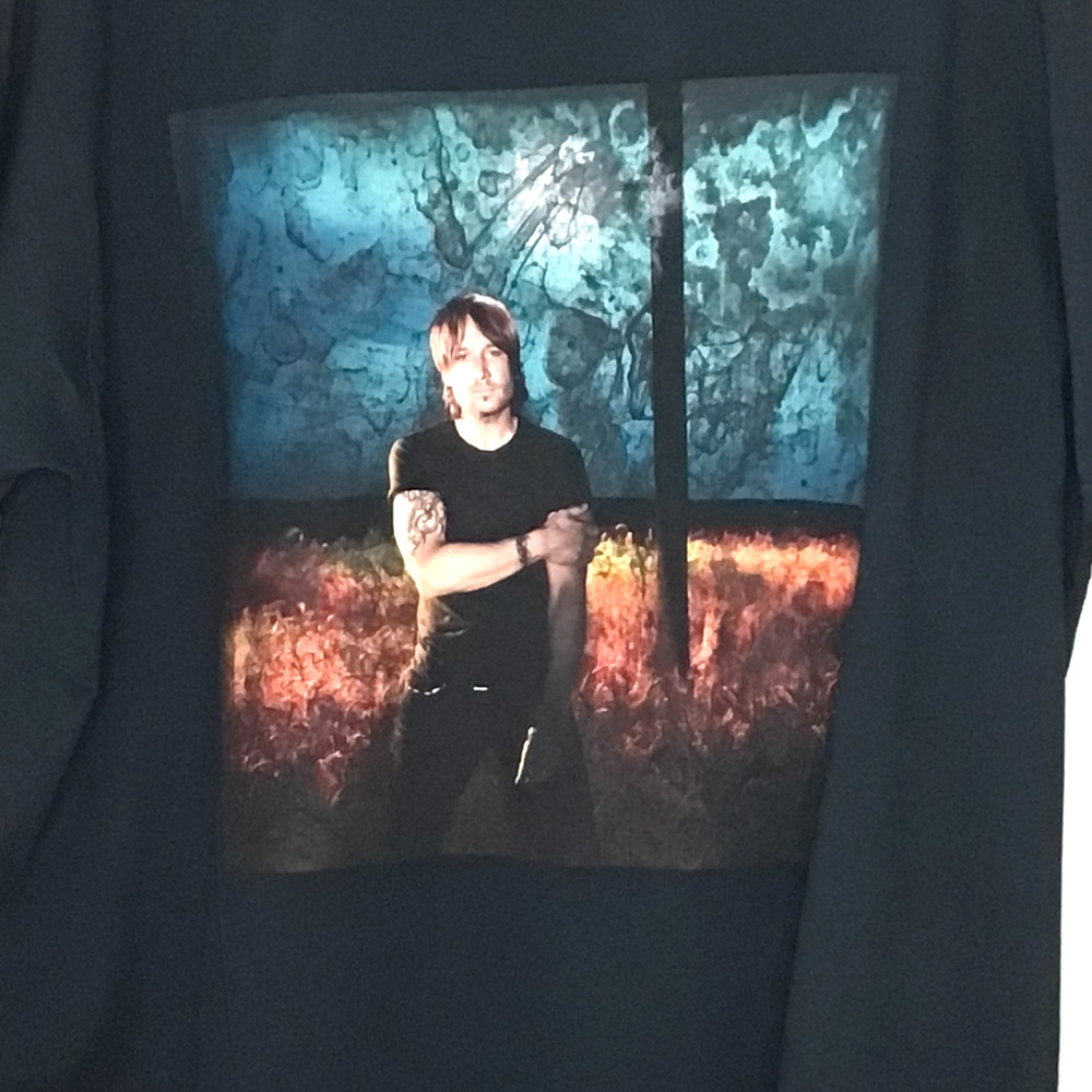 Gilban Keith Urban "Fuse" Black Screen Print T-Shirt 100% Cotton 2013 Size XL - Picture 2 of 6